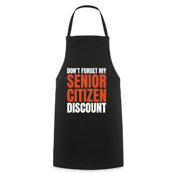 Senior Citizen TShirt Gift Don t forget - Cooking Apron - black - Front - AI Model Male 185 dark (185cm)