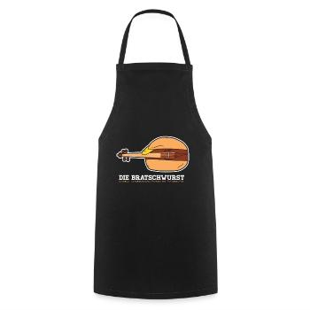 Bratschwurst - Kochschürze - Schwarz - Vorne - AI Model Male 185 dark (185cm)