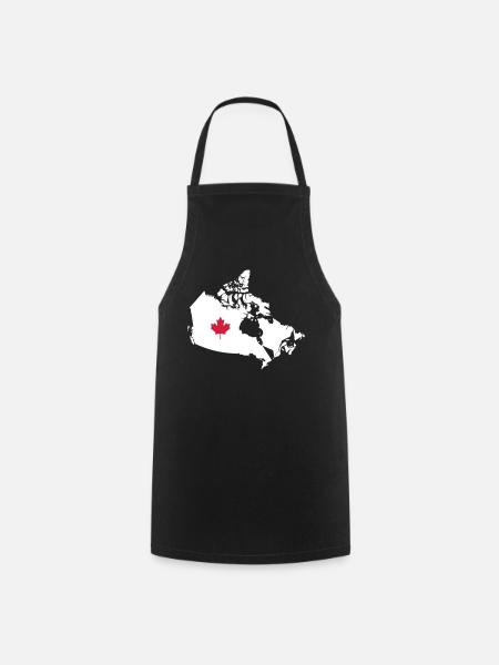 Kanada, Canada Map - Tablier de cuisine - noir