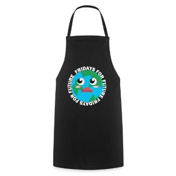 Fridays for Future - Cooking Apron - black - Front - AI Model Male 185 dark (185cm)
