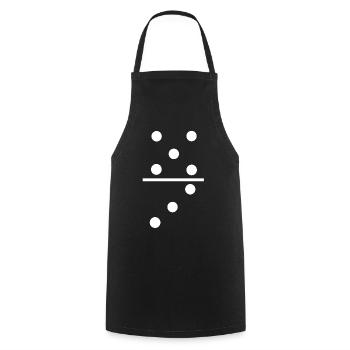 Domino funny domino - Cooking Apron - black - Front - AI Model Male 185 dark (185cm)