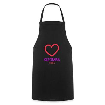 Danse Kizomba Coeur Good Vibes - Tablier de cuisine - noir - Devant - AI Model Male 185 dark (185cm)