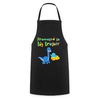 promoted to big brother - Cooking Apron - black - Front - AI Model Male 185 dark (185cm)
