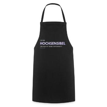 Ich bin Hochsensibel und was ist deine Superkraft? - Kochschürze - Schwarz - Vorne - AI Model Male 185 dark (185cm)