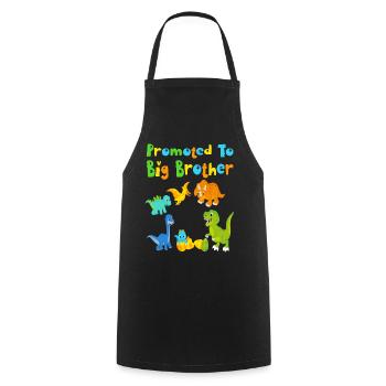 Enfin grand frère Dino - Tablier de cuisine - noir - Devant - AI Model Male 185 dark (185cm)