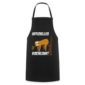 Offizielles Kuschelshirt Faultier - Kochschürze - Schwarz - Vorne - AI Model Male 185 dark (185cm)