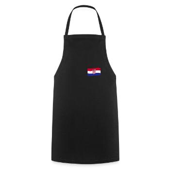 Croatia Flag Hrvatska Country Croatia Croatian Decoration - Cooking Apron - black - Front - AI Model Male 185 dark (185cm)