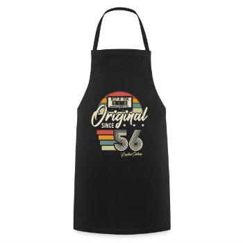 Original Vintage 1956 Vintage Birthday Gift - Cooking Apron - black - Front - AI Model Male 185 dark (185cm)