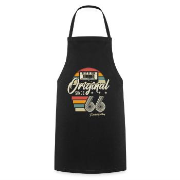 Original Vintage 1966 Vintage Birthday Gift - Cooking Apron - black - Front - AI Model Male 185 dark (185cm)