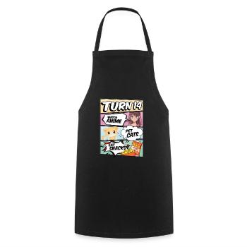 14th Birthday Anime Girl - Cooking Apron - black - Front - AI Model Male 185 dark (185cm)
