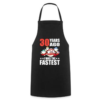 30 Years Ago I Was The Fastest Sperm To - Cooking Apron - black - Front - AI Model Male 185 dark (185cm)