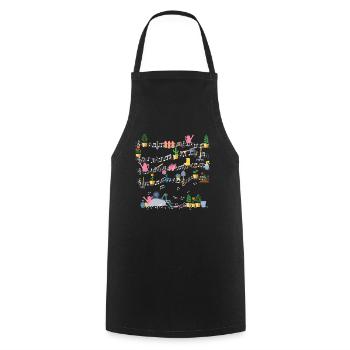 Musical Garden Garden Nature Plant - Cooking Apron - black - Front - AI Model Male 185 dark (185cm)