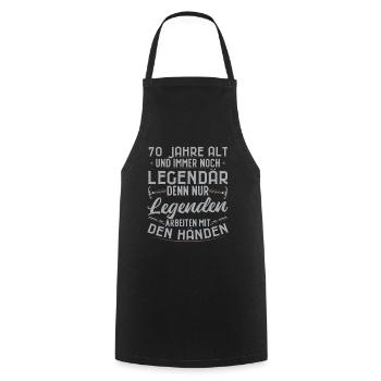 legendärer 70-jähriger 70. Handwerker Geburtstag - Kochschürze - Schwarz - Vorne - AI Model Male 185 dark (185cm)