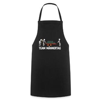 Team Männertag Vatertag - Kochschürze - Schwarz - Vorne - AI Model Male 185 dark (185cm)