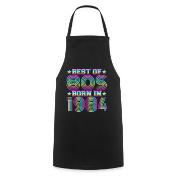 Le meilleur des années 80 Né en 1984 Vintage - Tablier de cuisine - noir - Devant - AI Model Male 185 dark (185cm)