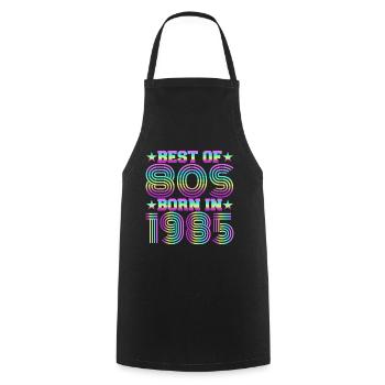 Le meilleur des années 80 Né en 1985 Vintage - Tablier de cuisine - noir - Devant - AI Model Male 185 dark (185cm)