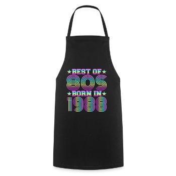 Best of the 80s Born in 1988 Vintage - Cooking Apron - black - Front - AI Model Male 185 dark (185cm)