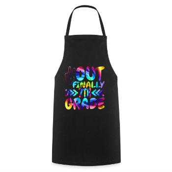 Out Finally 7th grade elementary school students - Cooking Apron - black - Front - AI Model Male 185 dark (185cm)