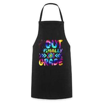 De Enfin les élèves de la classe de 3e primaire - Tablier de cuisine - noir - Devant - AI Model Male 185 dark (185cm)