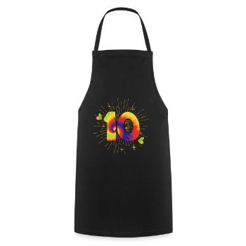 Tie-dye 10. Geburtstagsfeier 10 Jahre Alter - Kochschürze - Schwarz - Vorne - AI Model Male 185 dark (185cm)