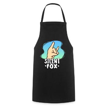 Enseignant Silent Fox pour les élèves tranquilles dans - Tablier de cuisine - noir - Devant - AI Model Male 185 dark (185cm)