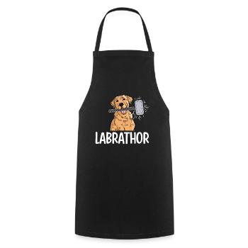 Labrathor Labrador Retriever Golden Retriever - Tablier de cuisine - noir - Devant - AI Model Male 185 dark (185cm)