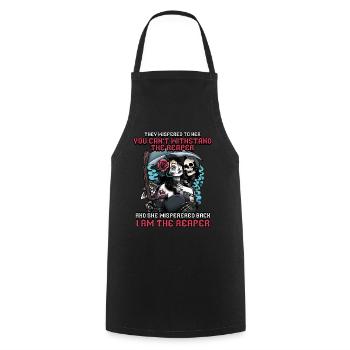 I Am The Grim Reaper Dia De Los Muertos - Cooking Apron - black - Front - AI Model Male 185 dark (185cm)