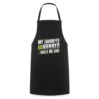 My favorite runner calls me Papa Runner - Cooking Apron - black - Front - AI Model Male 185 dark (185cm)