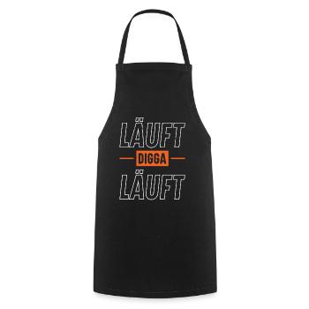 läuft digga läuft Läufer-marathon-bekleidung - Kochschürze - Schwarz - Vorne - AI Model Male 185 dark (185cm)