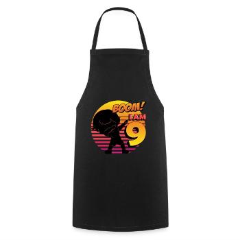 Boom I'm 9 | Birthday Boy | 9th Birthday Party - Cooking Apron - black - Front - AI Model Male 185 dark (185cm)