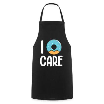 I Donut Care | Donut Lover Tshirt | Drôle de beignet - Tablier de cuisine - noir - Devant - AI Model Male 185 dark (185cm)