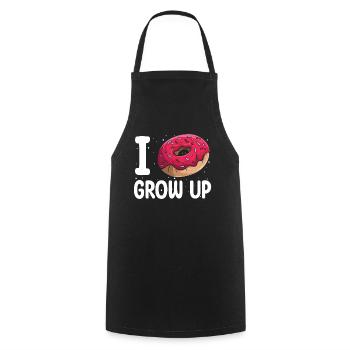 Je ne grandis | Donut Lover Tshirt | Drôle - Tablier de cuisine - noir - Devant - AI Model Male 185 dark (185cm)