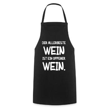 Vino Weinliebhaber Geschenk Wein Weinfest Rotwein - Kochschürze - Schwarz - Vorne - AI Model Male 185 dark (185cm)