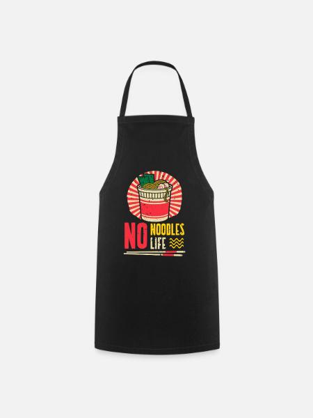 No life | without noodles Ramen lovers | Japan - Cooking Apron - black