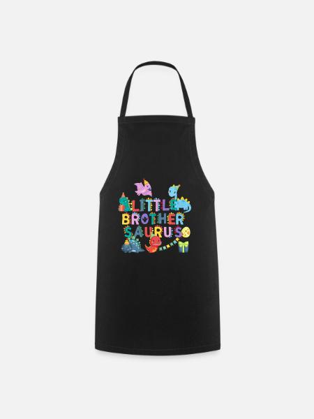 Petit frère Saurus | Tshirt de dinosaure Rawr | - Tablier de cuisine - noir