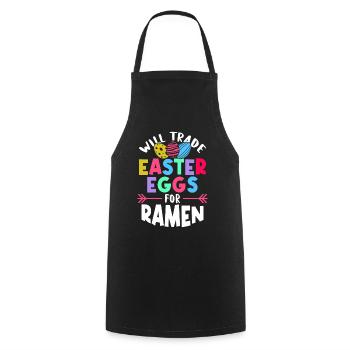 Échangez les œufs de Pâques contre des ramen | | amateur de ramen - Tablier de cuisine - noir - Devant - AI Model Male 185 dark (185cm)