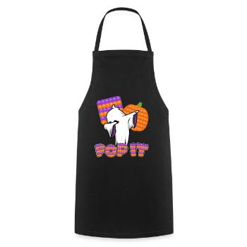 Pop Halloween | Halloween Costume | Halloween - Cooking Apron - black - Front - AI Model Male 185 dark (185cm)