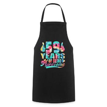 59th birthday or anniversary 59 years of being - Cooking Apron - black - Front - AI Model Male 185 dark (185cm)