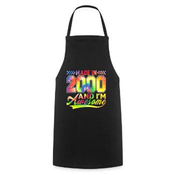 Fabriqué en 2000 et je suis un spectre de couleurs génial - Tablier de cuisine - noir - Devant - AI Model Male 185 dark (185cm)