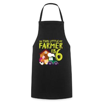 This small farmer is 6 farm more thematic - Cooking Apron - black - Front - AI Model Male 185 dark (185cm)