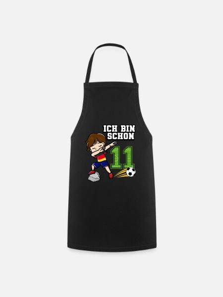 Fußball Junge Es Ist Mein 11. Geburtstag Deutsche - Kochschürze - Schwarz