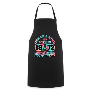Unique Born 1972 Limited Edition Summer - Cooking Apron - black - Front - AI Model Male 185 dark (185cm)