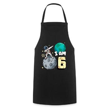 Je suis astronaute de 6 pièces enfant Moon Walker 6. - Tablier de cuisine - noir - Devant - AI Model Male 185 dark (185cm)