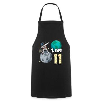 Je suis astronaute de 11 chambres enfant Moon Walker 11. - Tablier de cuisine - noir - Devant - AI Model Male 185 dark (185cm)