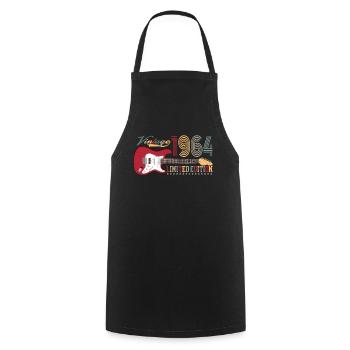Vintage 1964 Limited Edition 58th birthday | - Cooking Apron - black - Front - AI Model Male 185 dark (185cm)