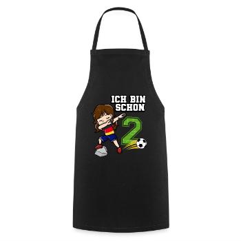 Football Girl J’ai déjà 2 ans - Tablier de cuisine - noir - Devant - AI Model Male 185 dark (185cm)