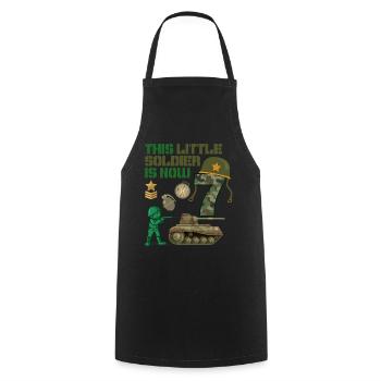 Ce petit soldat est maintenant 7 Army Tank 7. - Tablier de cuisine - noir - Devant - AI Model Male 185 dark (185cm)