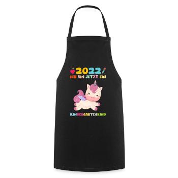 Kindergarten 2022 Ich Komme Einhorn Kita Geschenk - Kochschürze - Schwarz - Vorne - AI Model Male 185 dark (185cm)