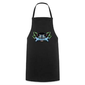 Mechnanic Tattoo - Cooking Apron - black - Front - AI Model Male 185 dark (185cm)