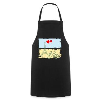 Paris Eiffelturm Frankreich Baguette Stadt Liebe - Kochschürze - Schwarz - Vorne - AI Model Male 185 dark (185cm)